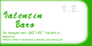 valentin baro business card